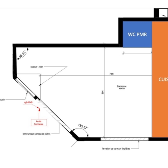  CONSULTIA IMMOBILIER : Local / Bureau | LE PERREUX-SUR-MARNE (94170) | 44 m2 | 2 200 € 